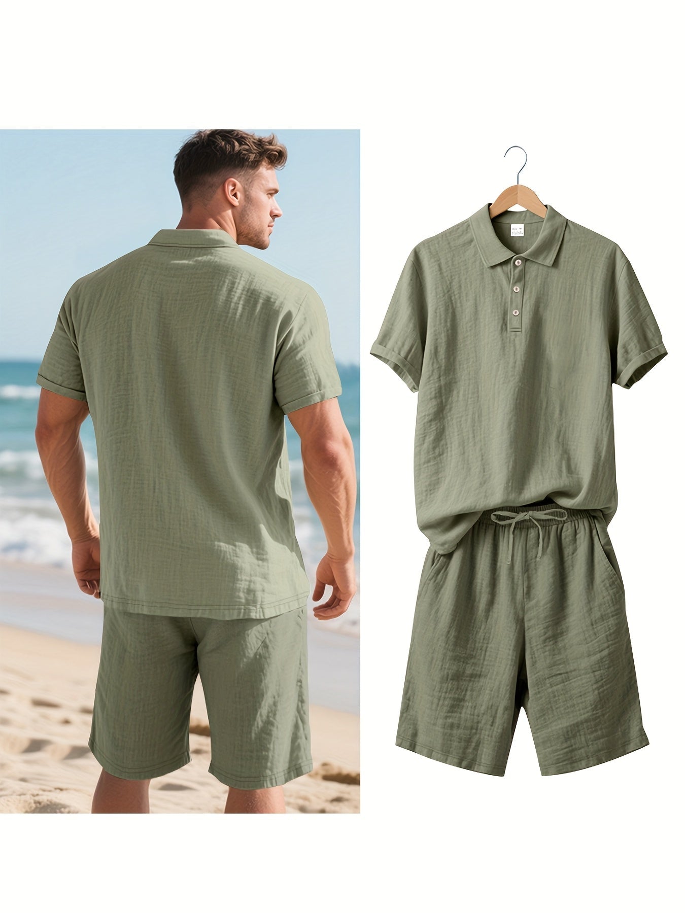 Conjunto El Mérida – Polo + Bermuda de Lino Premium para Caballero