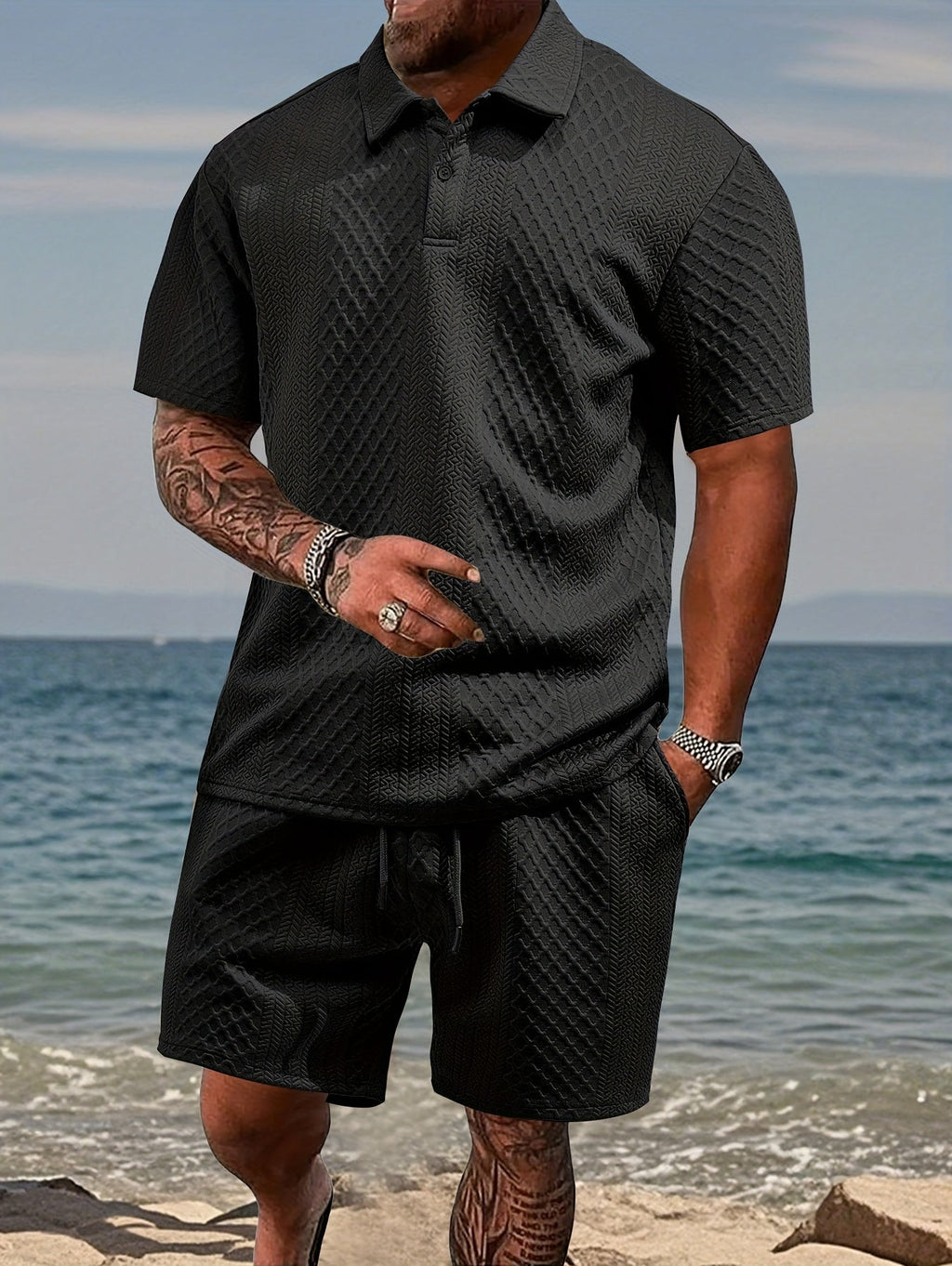 Conjunto Riviera Elite | Textura Premium 3D y Frescura Absoluta en Verano