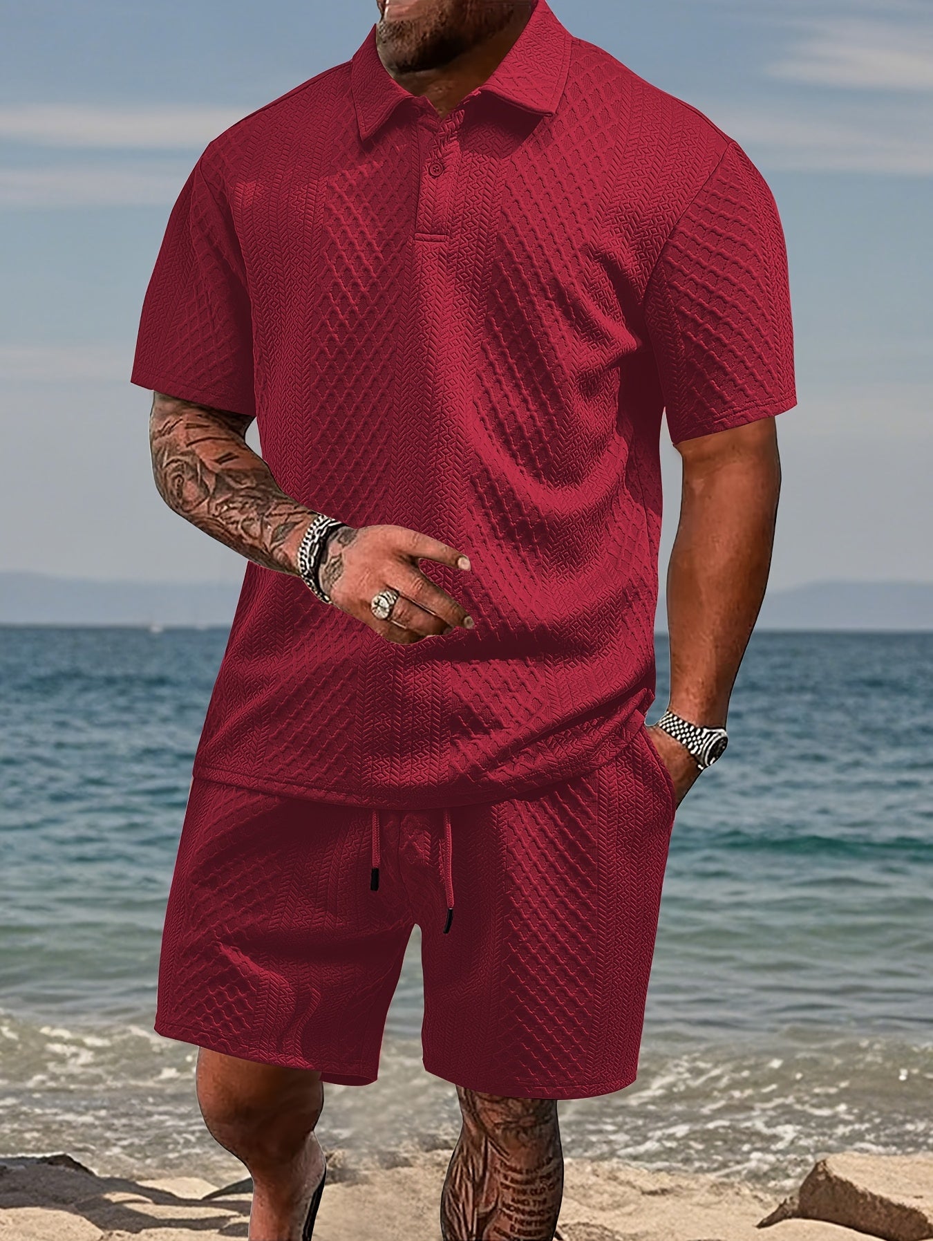 Conjunto Riviera Elite | Textura Premium 3D y Frescura Absoluta en Verano