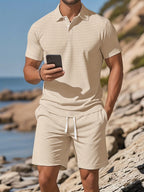 [BUY 1 GET 1 FREE] Prague Premium Shirt & Shorts Set