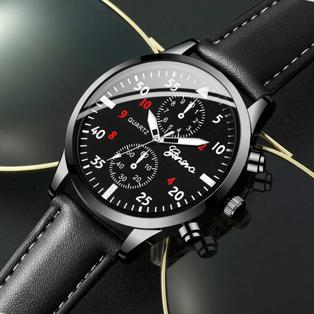 [BUY 1 GET 3 FREE] Geneva Chronos Men's Watch Kit + 3 Bracelets